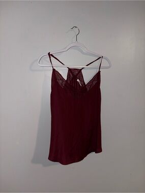 Blush J • Burgundy Lace Trim Tank
